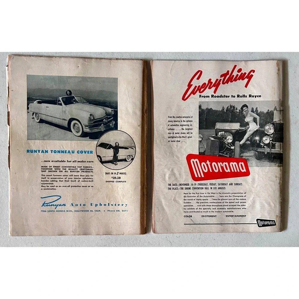Motor Trend Magazine May 1951 July and December Set of 3